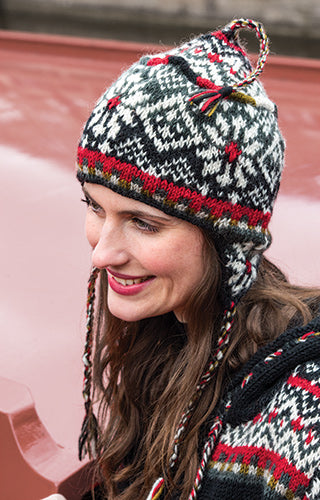 Hand Knitted Fair Isle Earflap Hat